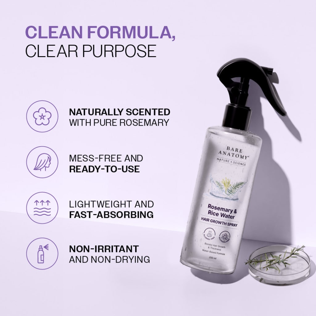 Rosemary + Rice Water Revive™ — Hair Growth & Scalp Spray | 200ml